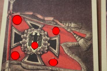 Preview: zwei Postkarten- Fahnen und Standarten der Wehrmacht  Karte 10 und 12 - Nebeltruppe und Kavallerie - Repro ?